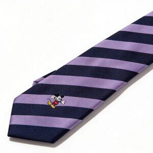 Disney Mickey Navy Lavender Stripe Tie